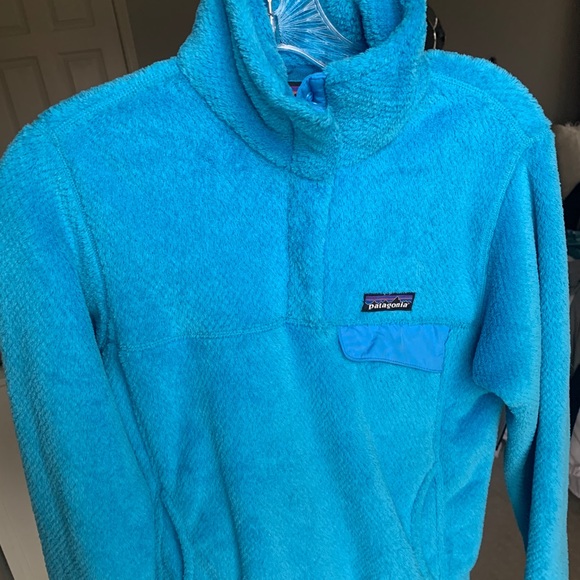 Patagonia Pullover Sweatshirt Soft Fluffy Blue - Picture 2 of 4
